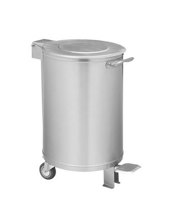  45L Stainless Steel Bucket Industrial Kitchen Wheels and Lid